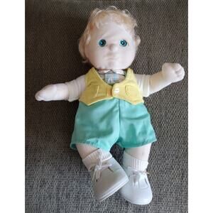 Vintage 1985 My Child Blonde Hair Blue Eyes Doll With Original Clothes And Shoes